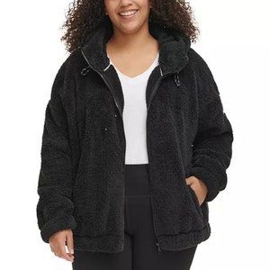CALVIN KLEIN PERFORMANCE Plus Size Sherpa Oversized Hooded Jacket - NWT